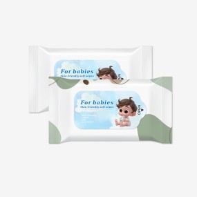 婴儿湿巾供应商-婴儿清洁湿巾带保湿护理无纺布材料接受定制logo