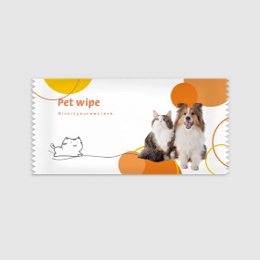 Wet Wipes Supplier - Pet Cleaner Disposable Customized Wet Wipes Serrated Packaging Direct Sales EDI Pure Water