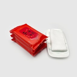 湿巾供应商-5片装定制logo图案湿巾加大加厚广告用EDI纯水