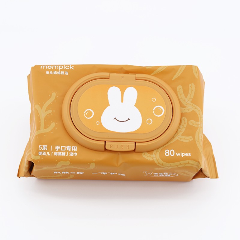 Baby Wipes Factory - 80 Pcs Private Label Hand & Mouth 99.9 Pure Water Biodegradable Bamboo Baby Wet Wipes