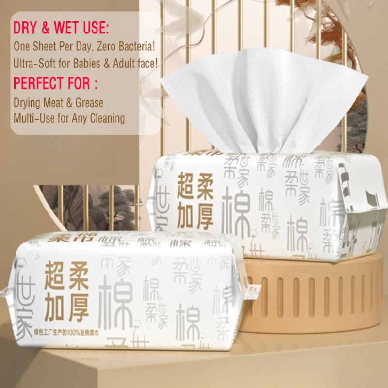 Cotton Wipes Supplier - 100% Cotton Factory Wholesales Customized Cotton Towel Disposable 100% Cotton Gentle