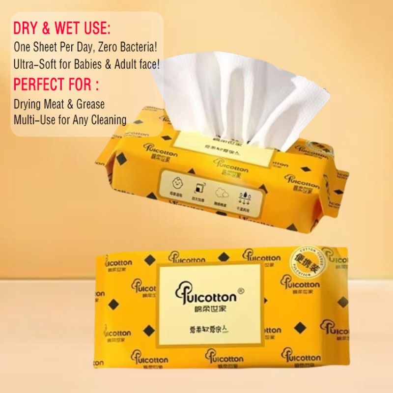 Cleaning Wipes Manufacturer - OEM ODM 100% Biodegradable Soft Hand and Facial Wash Wipes Salon Spa Makeup Disposable