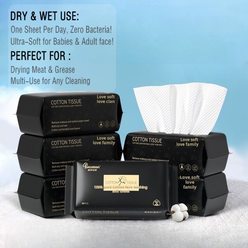Facial Towel Supplier - Disposable Cotton Face Towel Nonwoven Skincare Technique Single-Use Towel for Skincare