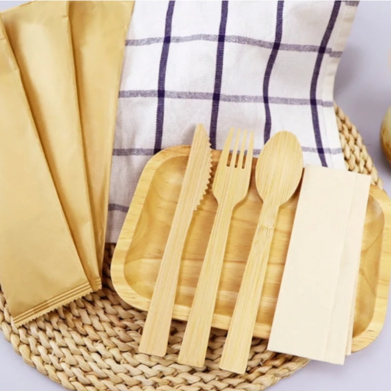 Bamboo Cutlery Manufacturer - Hot Sale Custom Logo Eco-Friendly Set