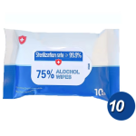 酒精湿巾厂家-定制10片装75%杀菌
