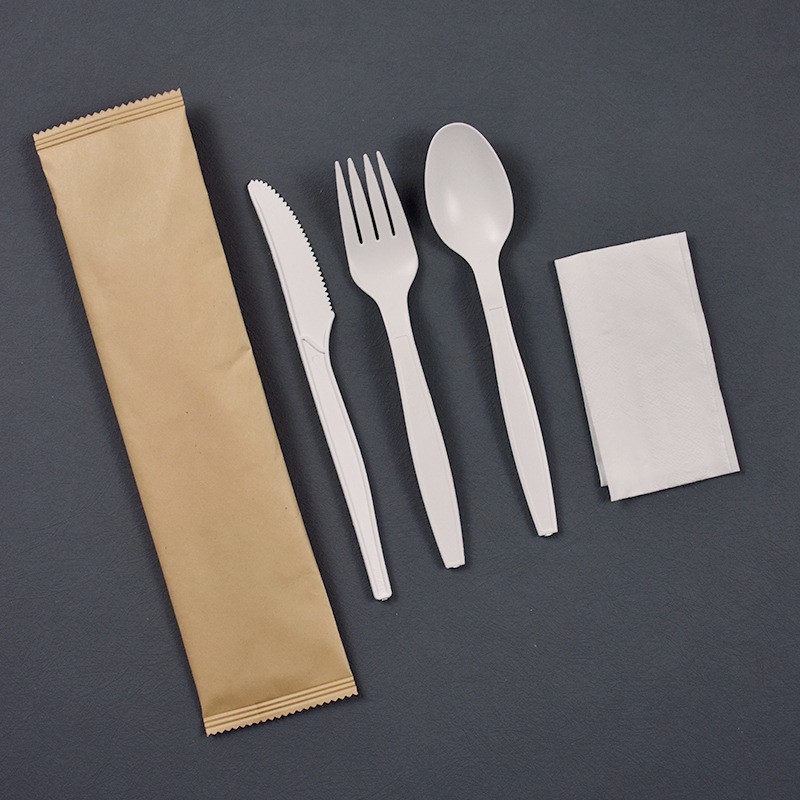 Corn Starch Cutlery Manufacturer - Custom Logo Biodegradable Fork Knife
