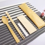 竹制餐具套装工厂-定制logo环保勺叉