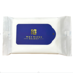 湿巾厂家-定制logo5片装烫金银