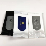 湿巾厂家-定制logo5片装烫金银