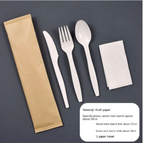 Biodegradable Cutlery Factory - OEM Corn Starch Fork Knife Spoon