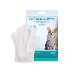 宠物湿巾厂家-热销品质植物宠物手套湿巾猫狗用清洁友好柔软无酒精