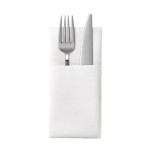 Linen Napkin Factory - Navy Blue Pre-Folded Disposable Linen Napkin 1-Ply with Built-In Cutlery Pocket Colored