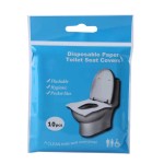 Toilet Seat Factory - Biodegradable Disposable Toilet Seat Overlay 50pcs Portable Flushable Paper for Travel Hotel Home