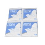 Toilet Seat Manufacturer - TSC36425 Biodegradable Smart Flushable Disposable Toilet Seat 50Pcs White Paper Pad for Travel