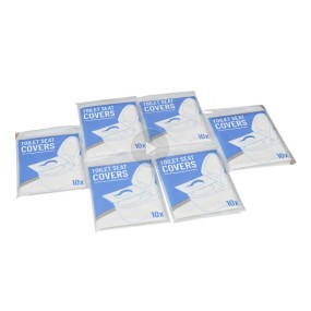 Toilet Seat Manufacturer - TSC36425 Biodegradable Smart Flushable Disposable Toilet Seat 50Pcs White Paper Pad for Travel