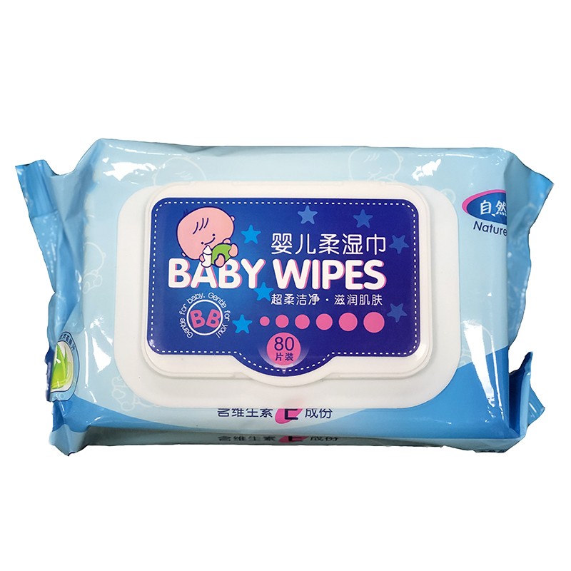 Baby Wipes Supplier - OEM Custom Spunlace Nonwoven Baby Skin Care Wet Wipes Non-Alcoholic Individual Packing with Vitamin E