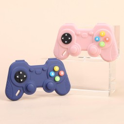 婴儿磨牙玩具厂家-代工定制食品级硅胶婴儿磨牙玩具无BPA咀嚼木环