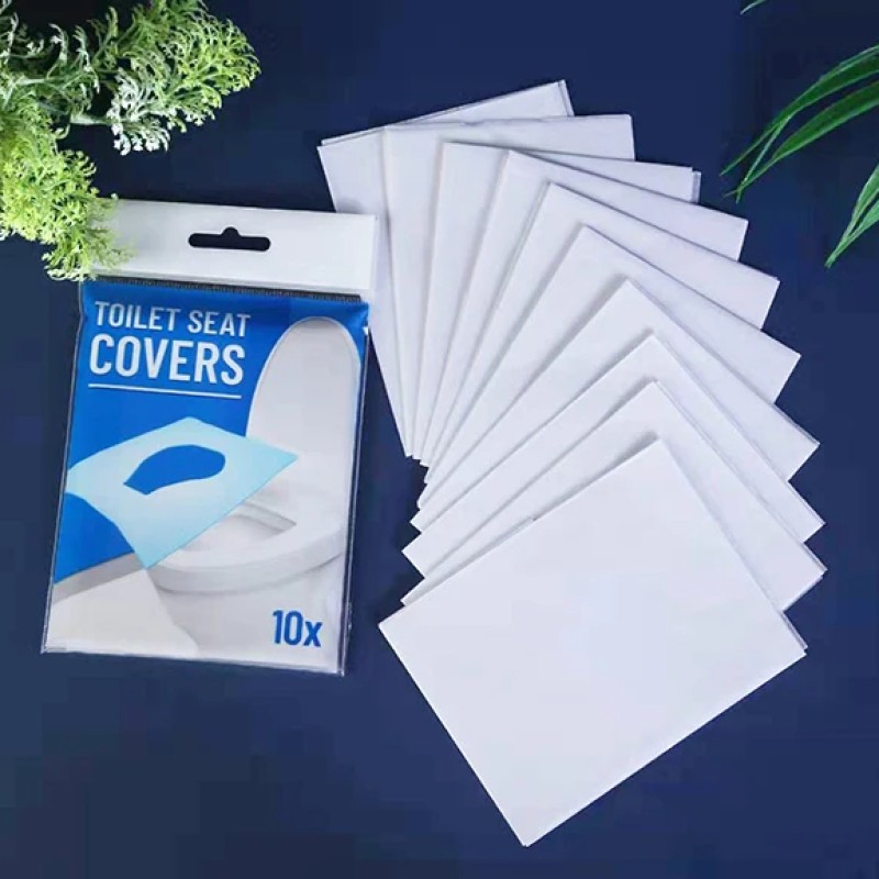 Toilet Seat Factory - Biodegradable Disposable Toilet Seat Overlay 50pcs Portable Flushable Paper for Travel Hotel Home
