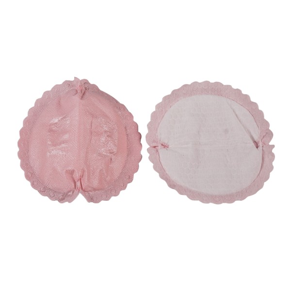 Breast Pads Manufacturer - Np130C Pink Water Cube Pattern Breast Pads Hot Air Non-Woven Reusable Disposable Maternity