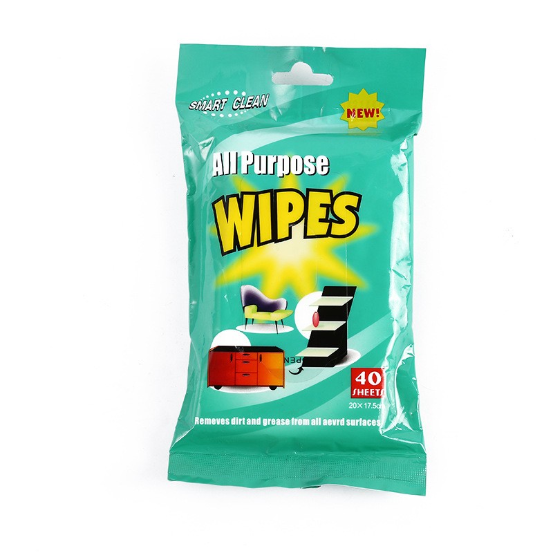 Household Cleaner Wipes Factory - 40 Pcs Biodegradable Hygiene