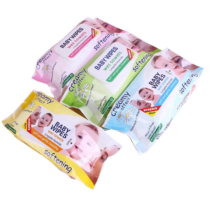 Biodegradable Baby Wipes Factory - 80 Pcs Skin Protection Cleaning