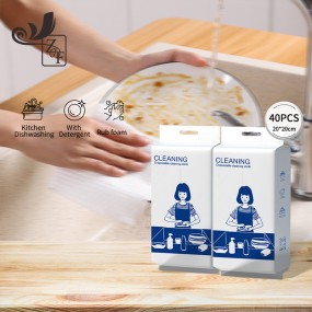 Kitchen Towel Factory - OEM Kitchen Clean Bubble Cotton Disposable Dishwashing Towel Bulk Supply