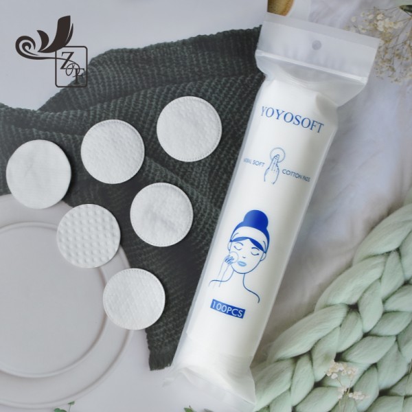 Cotton Pads Supplier - Customization Logo Rough Cotton Pads Disposable Cotton Makeup Remover Pads for Professional Use