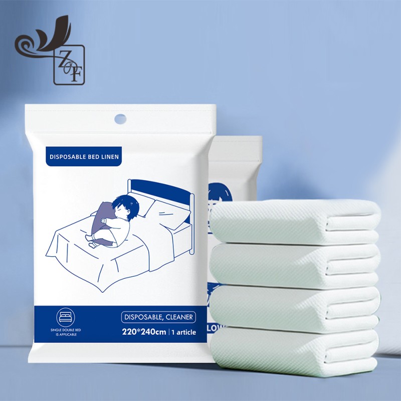 Bed Sheet Factory - Breathable Cotton Disposable Bed Sheet 200230cm Hotel Use