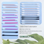 Eco Swabs Supplier - Eco Makeup Ear Cotton Buds Stick Bamboo Cotton Swab Lipstick for Packed Plastic Box
