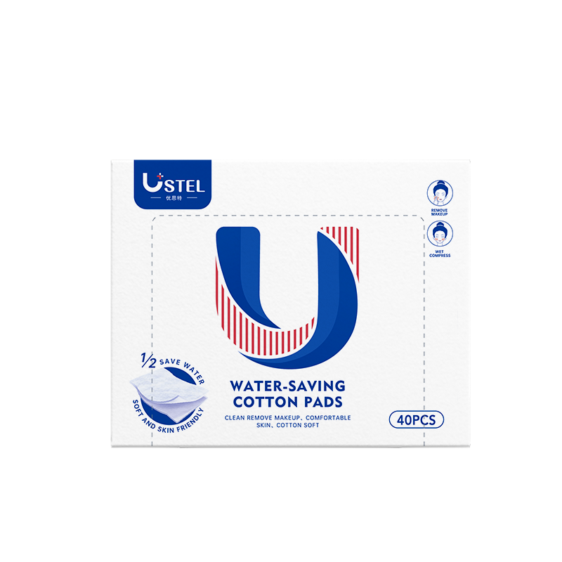 Cotton Pads Supplier - Ustel Disposable Cotton Facial MakeUp Remover Pads Hot Sale Cosmetic Square Cotton Pads