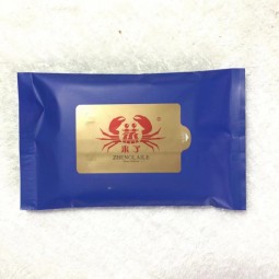 湿毛巾厂家-定制餐厅一次性湿润棉质湿毛巾独立包装清洁湿巾