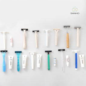 剃须套装供应商-高品质塑料剃须刀含剃须膏洗护套装男士剃须套装