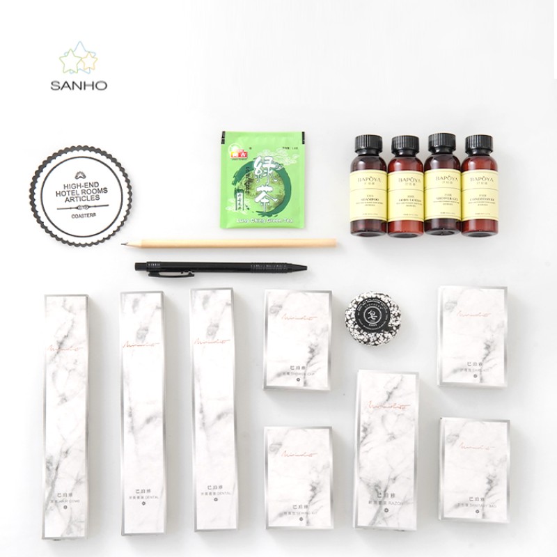 Bathroom Amenities Supplier - Hotel Bathroom Amenities Set Box with Disposable Slippers Amenities Set for Hotel