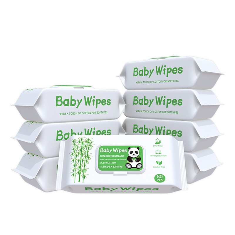 Baby Wipes Supplier - Free Sample OEM Natural Disposable Biodegradable Flushable Organic Eco Custom Paper Baby