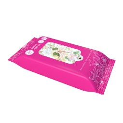 面部湿巾供应商-代工批发粉色定制标签logo卸妆湿巾化妆日常洁面
