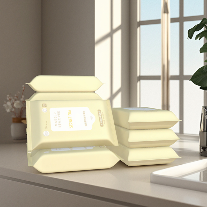 Facial Wipes Supplier - Herbal Organic Alcohol Free Facial Wet Wipes Single Package Facial Wipes Mini Makeup Remover