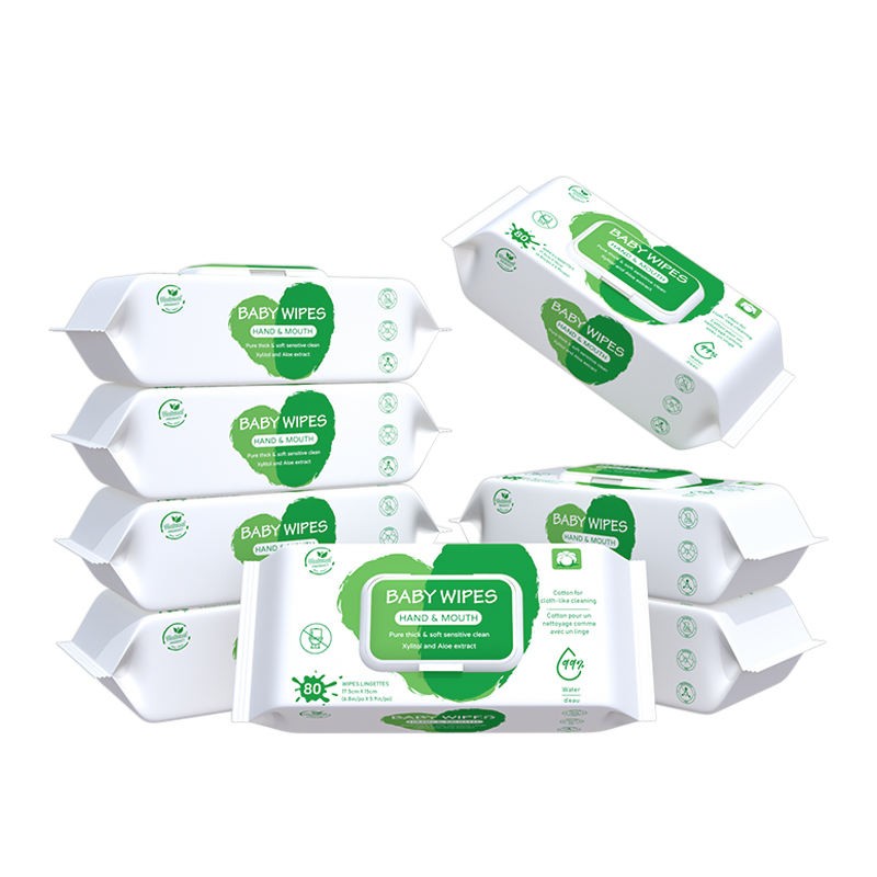 Baby Wipes Factory - OEM Manufacturer Disposable Baby Water Wet Cleaning Wipes Portable Skin Friendly Breathable