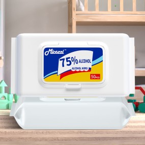 酒精湿巾工厂-OEM75%异丙醇100片表面