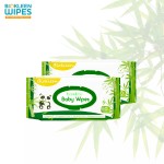 可堆肥湿巾供应商-Biokleen定制logo60片免费样品100%可堆肥可生物降解湿巾一次性竹浆