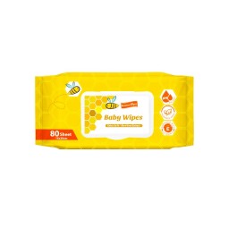 Cleaning Wipes Manufacturer - Biokleen OEM Free Sample 80 PCS Lemon Scented Antibacterial Pure Water Baby Cleaning Wipes