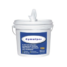 湿巾分配器厂家-Biokleen定制健身湿巾分配器健身湿巾1200片桶装包装健身器材