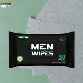 Body Wipes Factory - Biokleen OEM Free Sample 50 Count Men Wipes Flushable Deodorant Wipes Body Wet Wipes for Men