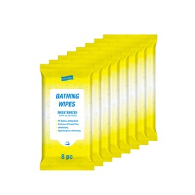 Sponge Wipes Supplier - Biokleen OEM Disposable No Rinse Sponge Hospital Patient Bed Bath Adult Cleansing Wipes Bathing