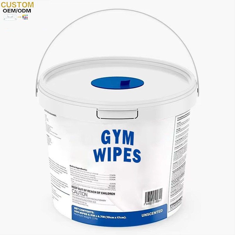 Gym Wipes Supplier - Biokleen OEM Free Sample 1200pcs Cleaning Gym Wipes Equipment Wipes Bucket Kit Roll Gym Wet Wipes