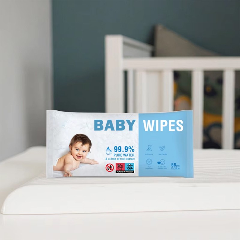 Newborn Wipes Factory - Biokleen OEM 56ct Nonwoven Aloe Vera Vitamin E Hypoallergenic Baby Wipes Newborn Wipes