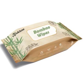 Bamboo Cloth Wipes Manufacturer - Biokleen Custom 80 Count Disposable 100% Biodegradable Bamboo Wipes Bamboo Cloth Wipes