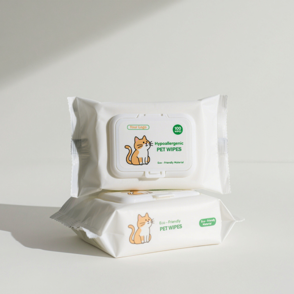 Dog Wipes Supplier - Biokleen Custom Free Sample 110 Count 20cm X 20cm 100% Biodegradable Fragrance Free Pet Dog Wipes
