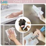 Face Towel Manufacturer - Biokleen 60 Count Bamboo Disposable Face Towel Biodegradable Large Dry Face Wipes Extra Thick