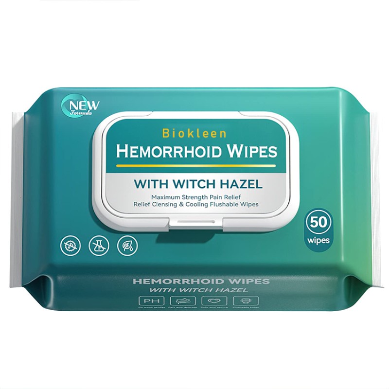 Pain Relief Wipes Manufacturer - Biokleen Maximum Strength Pain Relief Soothing Relief Cleansing & Cooling Flushable Wipe