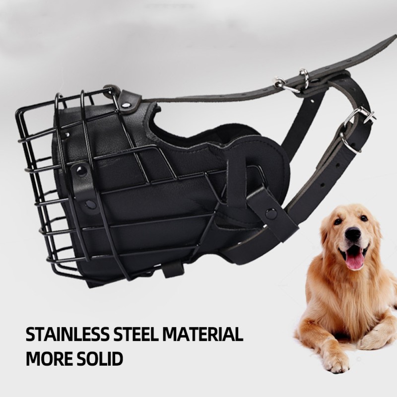 Dog Muzzle Supplier - Black Adjustable Cowhide